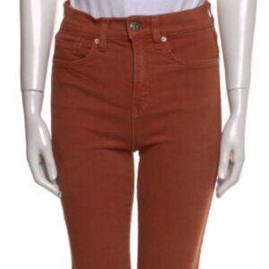 Veronica Beard Carson High Rise Ankle Flare in Cinnamon